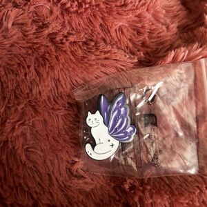 New cute cat pin, adorable brooch gift, funny butterfly and cat lovers accessory